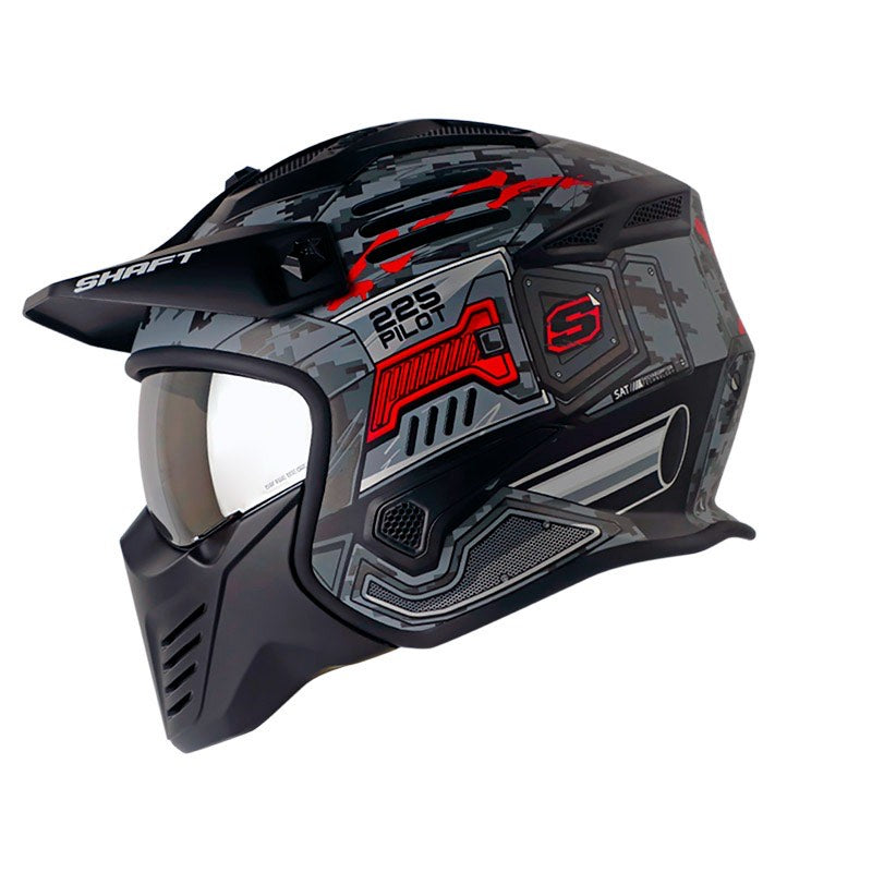 CASCO SHAFT 225 PILOT CONVERTIBLE MATT GRAY TOP MOTOSITE