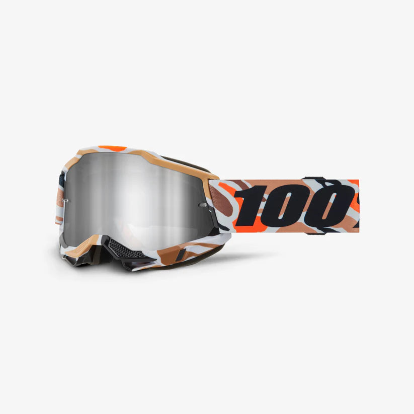 GOGGLES 100% ACCURI 2 FLEA LENTE SILVER ESPEJO