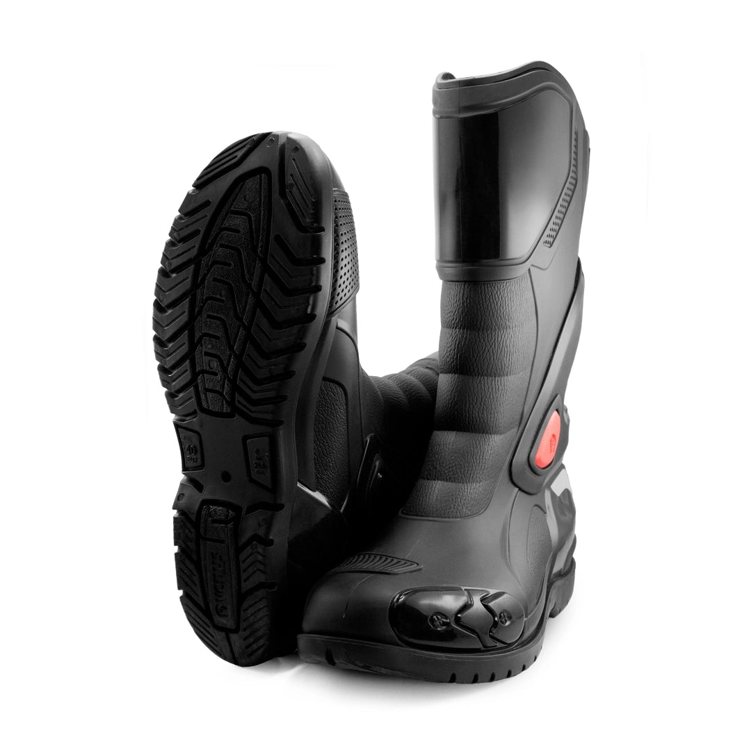 BOTAS IMPERMEABLES PARA MOTO VENUS RACING NEGRO