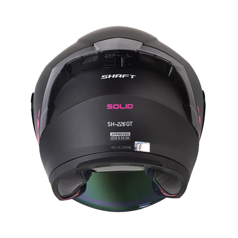 CASCO ABIERTO SHAFT 226 GT SOLID NEGRO MATE ROSA