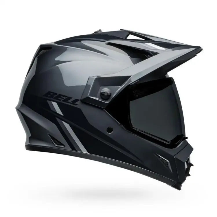 CASCO MULTIPROPOSITO BELL MX-9 ADVENTURE MIPS ALPINE BRILLO GRIS PLATA VISOR TRANSPARENTE