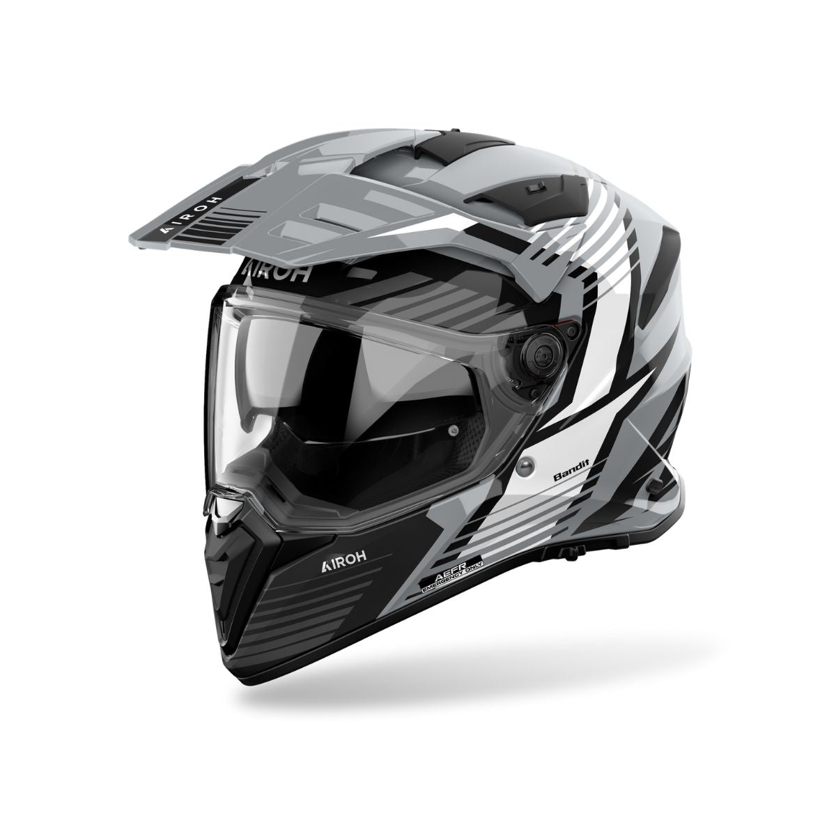 CASCO DUAL MULTIPROPOSITO AIROH BANDIT SPICY GRIS BRILLO