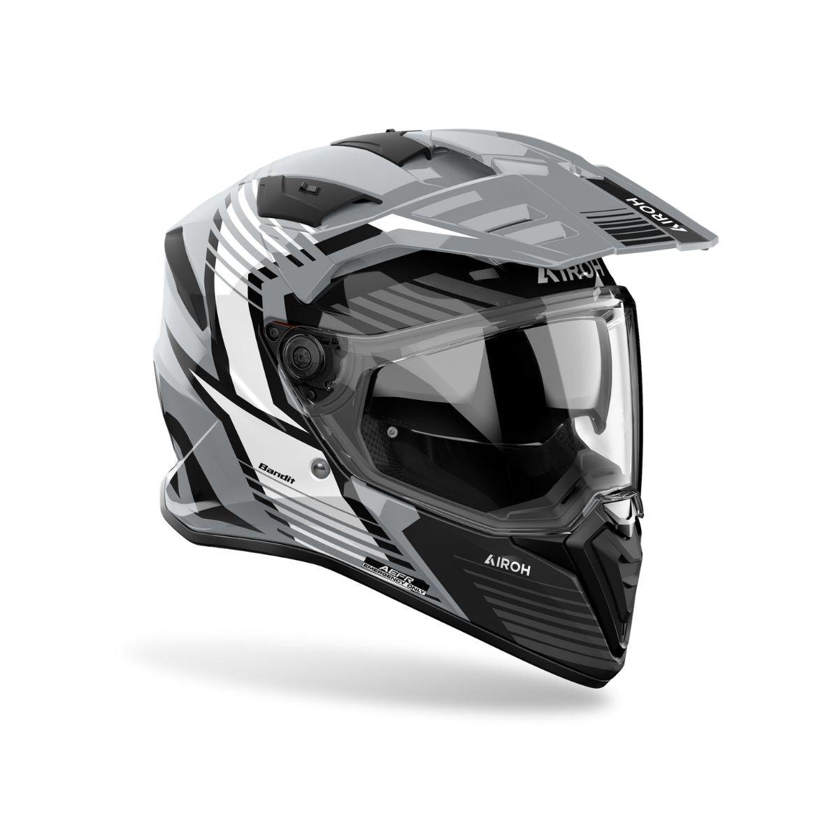 CASCO DUAL MULTIPROPOSITO AIROH BANDIT SPICY GRIS BRILLO