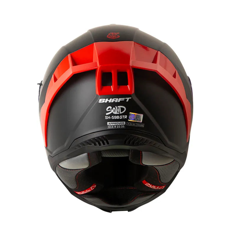 CASCO INTEGRAL 598 GTR NEGRO MATE ROJO