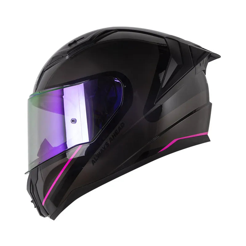 CASCO INTEGRAL LS2 VIGO ANGLE GRIS/MORADO BRILLANTE VISOR DE COLOR + PINLOCK