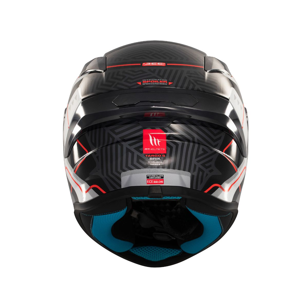 CASCO INTEGRAL MT TARGO S BRIK C0 BLANCO BRILLO