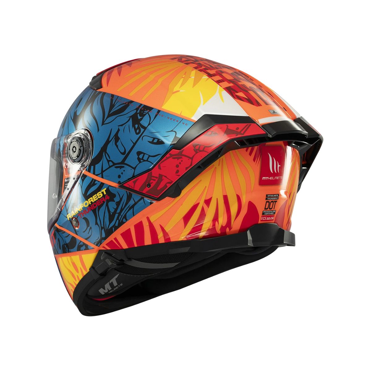 CASCO INTEGRAL MT THUNDER 4 SV RAINFOREST C4 NARANJA BRILLO