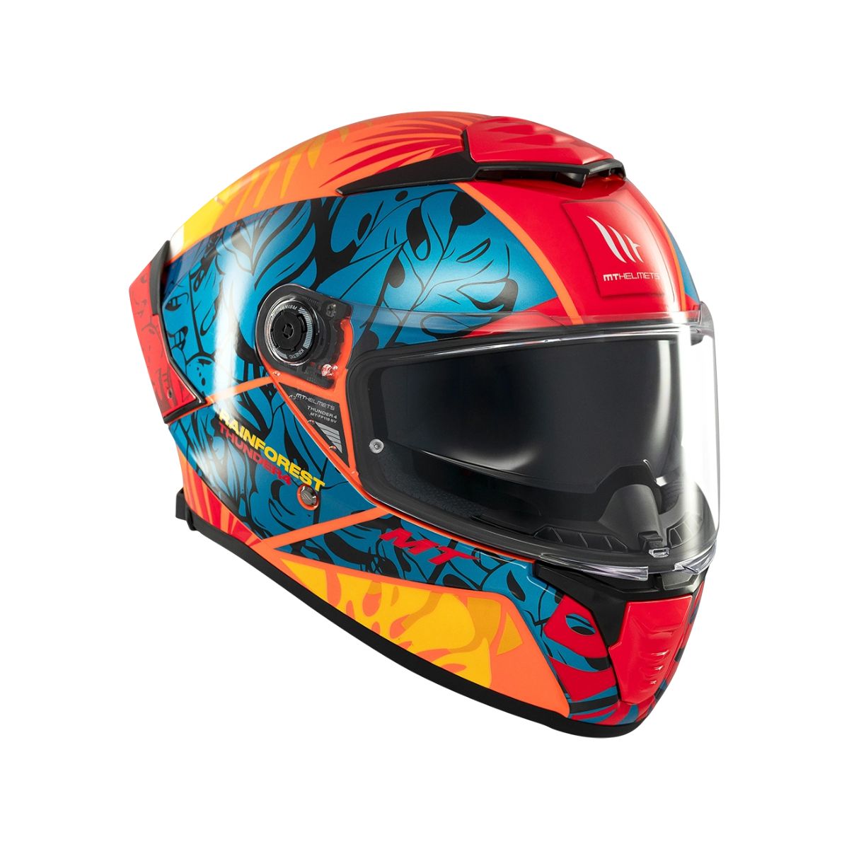 CASCO INTEGRAL MT THUNDER 4 SV RAINFOREST C4 NARANJA BRILLO