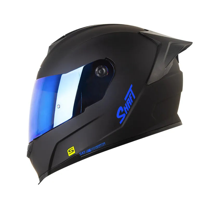 CASCO INTEGRAL SHAFT 502SP SOLID NEGRO MATE AZUL