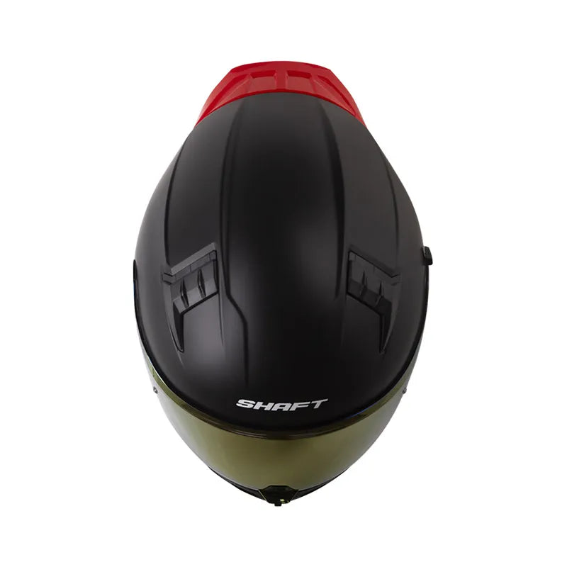 CASCO INTEGRAL SHAFT 504DV SOLID NEGRO MATE ROJO