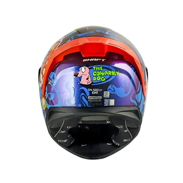 CASCO INTEGRAL SHAFT 582SP EVO CORAJE EL PERRO COBARDE CAMALEÓN CARTOON NETWORK OFERTA