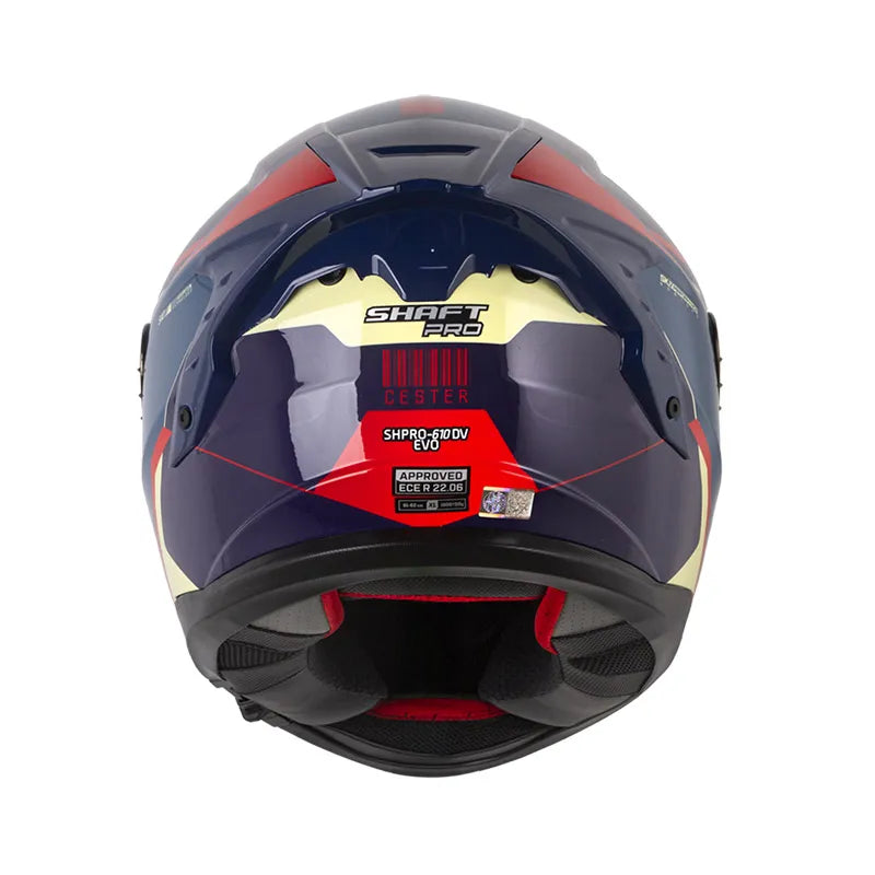 CASCO INTEGRAL SHAFT PRO 610 DV EVO CESTER AZUL ROJO BRILLANTE