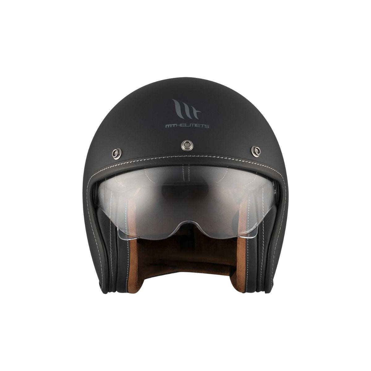 CASCO ABIERTO MT LE MANS 2 SV SOLID A1 NEGRO MATE