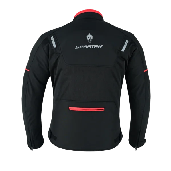 CHAQUETA CON PROTECCIÓN SPARTAN LUCERNE MESH NEGRO ROJO