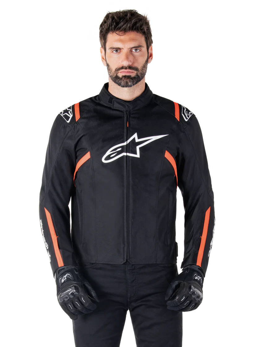 CHAQUETA IMPERMEABLE ALPINESTARS T-SPS V2 NEGRO BLANCO ROJO FLUO