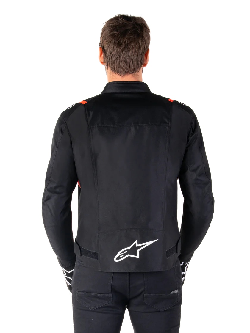 CHAQUETA IMPERMEABLE ALPINESTARS T-SPS V2 NEGRO BLANCO ROJO FLUO