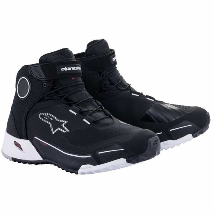 BOTAS ALPINESTARS CR-X NEGRAS BLANCO IMPERMEABLES DRYSTAR