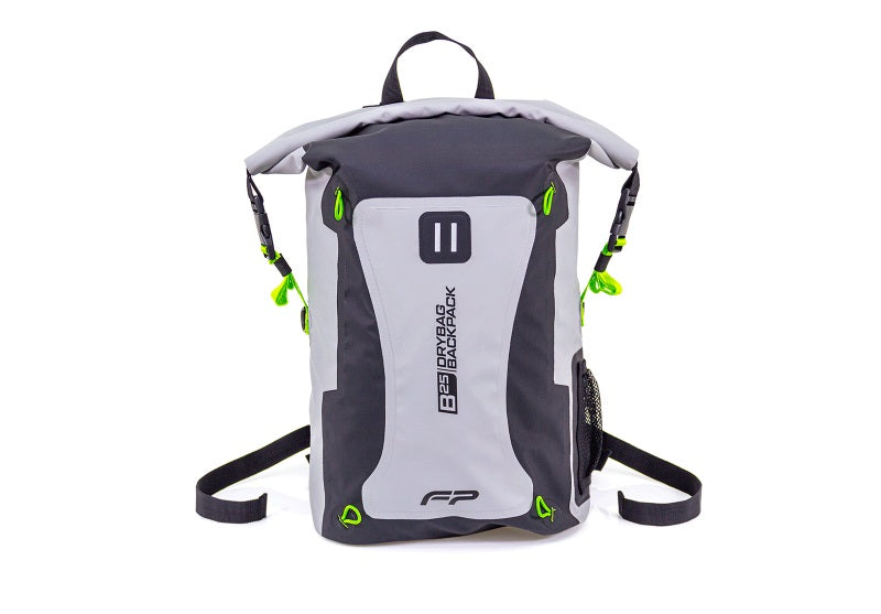 MORRAL IMPERMEABLE FP MOTO DRYBAG BACKPACK B25 GRIS NEON FIREPARS 25 LITROS