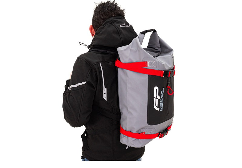 MORRAL FP MOTO DRYPACK B30 NEGRO GRIS DRYBAG BACKPACK FIREPARS