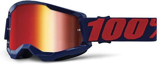 GOGGLES 100% STRATA 2 NAVY LENTE ROJO ESPEJO