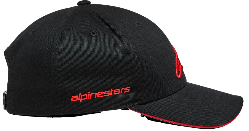 GORRA ALPINESTARS ROSTRUM NEGRO ROJO