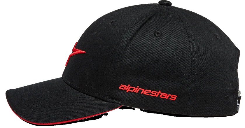 GORRA ALPINESTARS ROSTRUM NEGRO ROJO