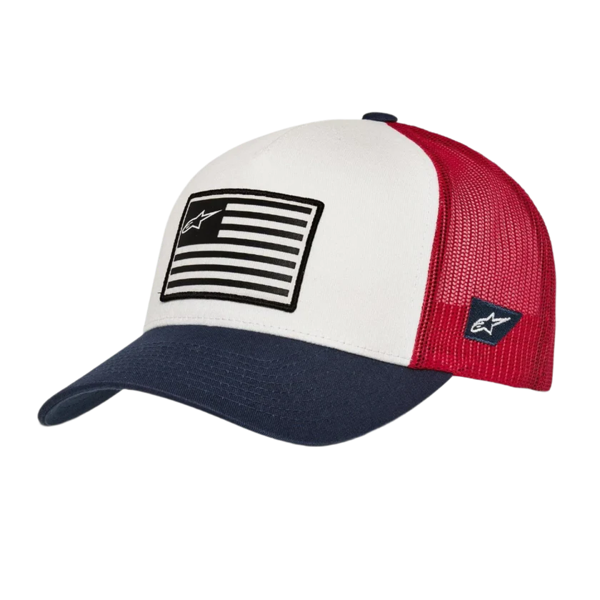 GORRA ALPINESTARS SNAPBACK FLAG BLANCO/ROJO/AZUL NAVY