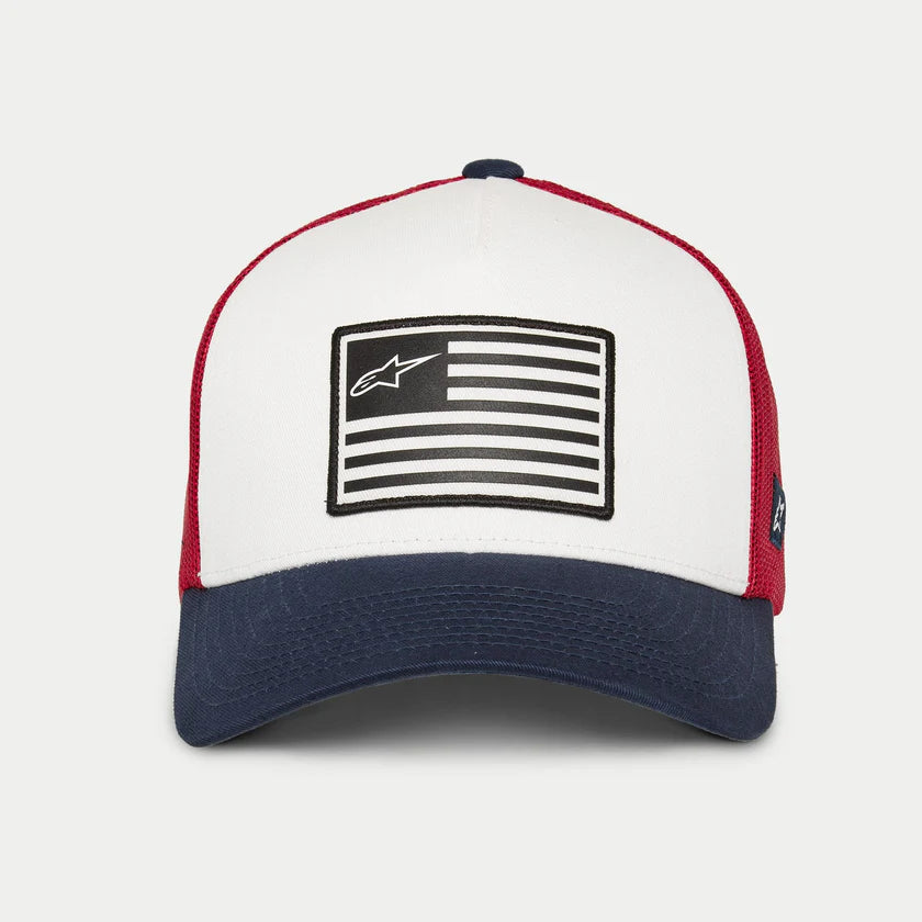 GORRA ALPINESTARS SNAPBACK FLAG BLANCO/ROJO/AZUL NAVY