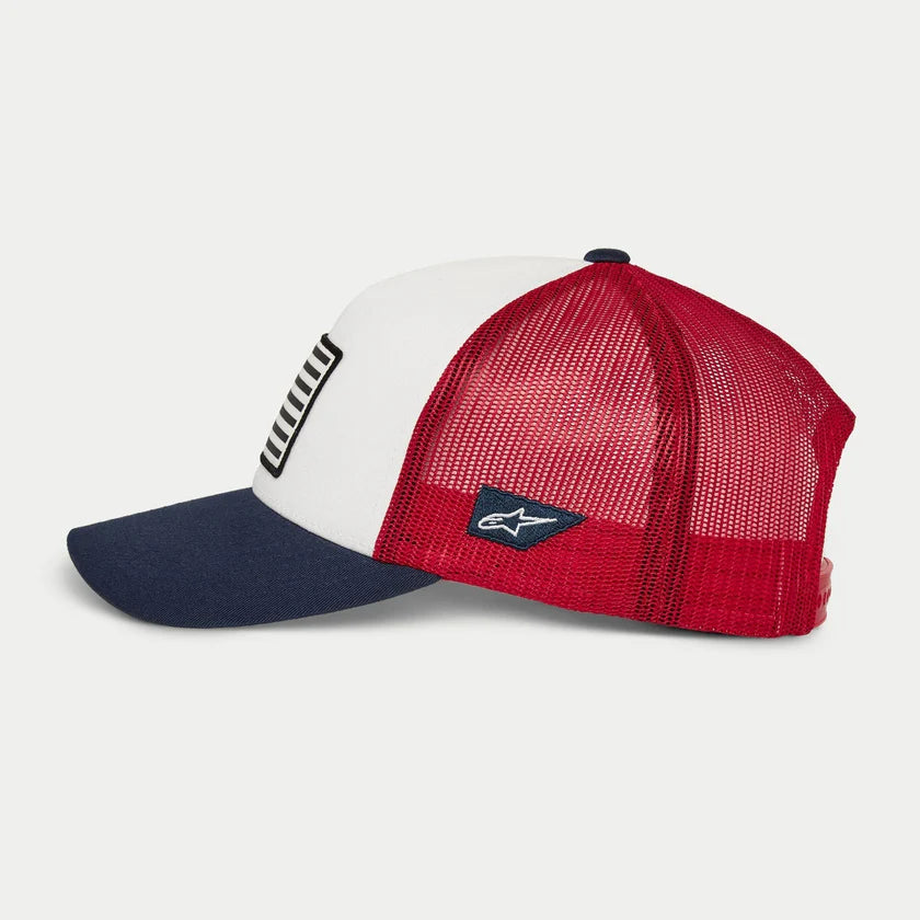 GORRA ALPINESTARS SNAPBACK FLAG BLANCO/ROJO/AZUL NAVY