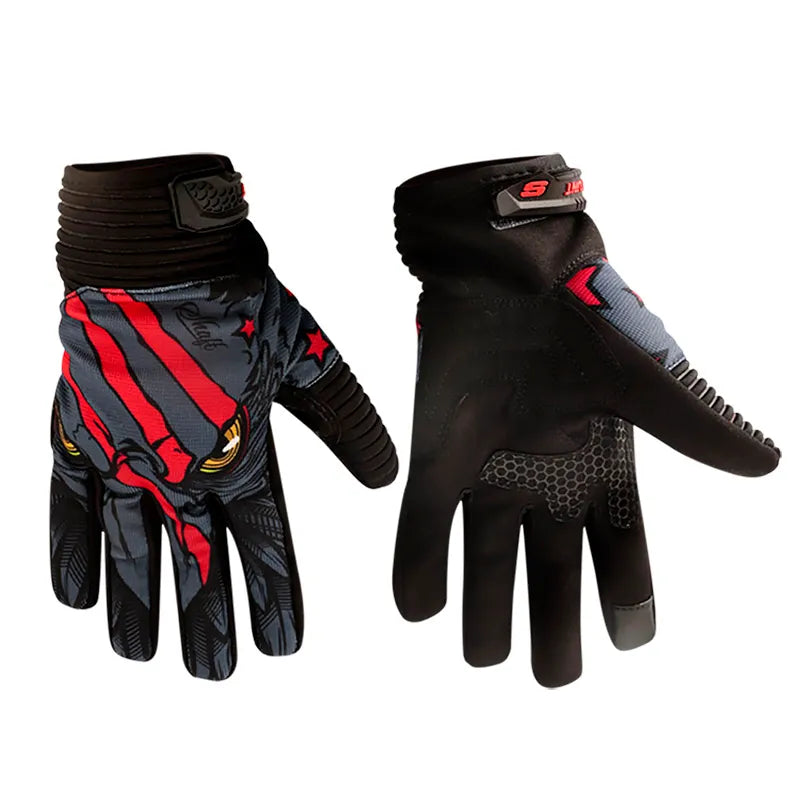 GUANTES SHAFT STUNT EAGLY NEGRO ROJO
