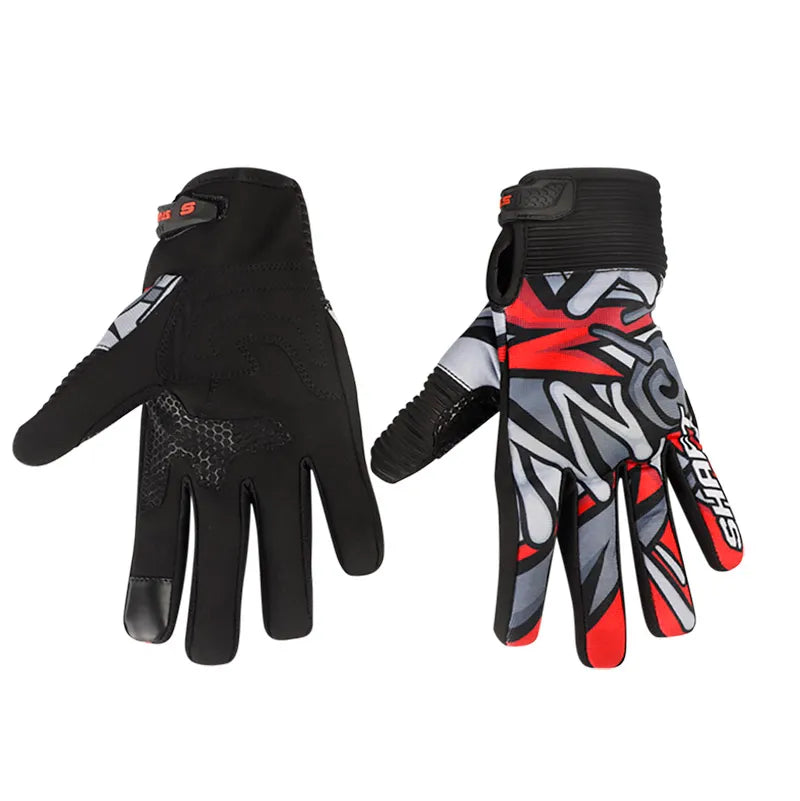 GUANTES SHAFT STUNT POLOCK GRIS ROJO