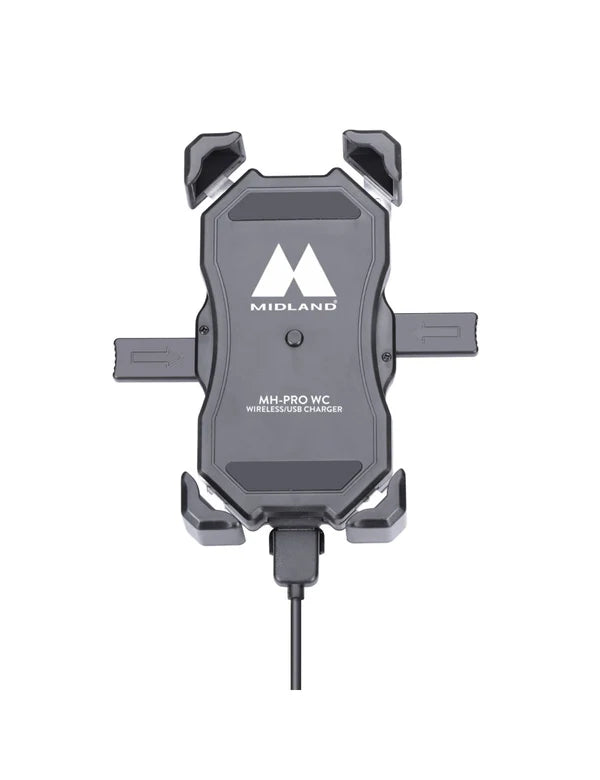 SOPORTE DE CELULAR MIDLAND MH-PRO CON CARGA INALAMBRICA