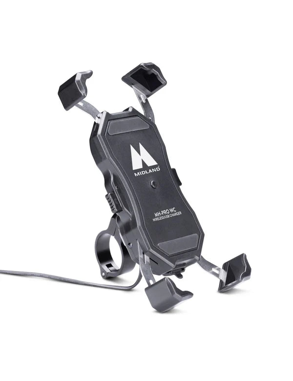 SOPORTE DE CELULAR MIDLAND MH-PRO CON CARGA INALAMBRICA