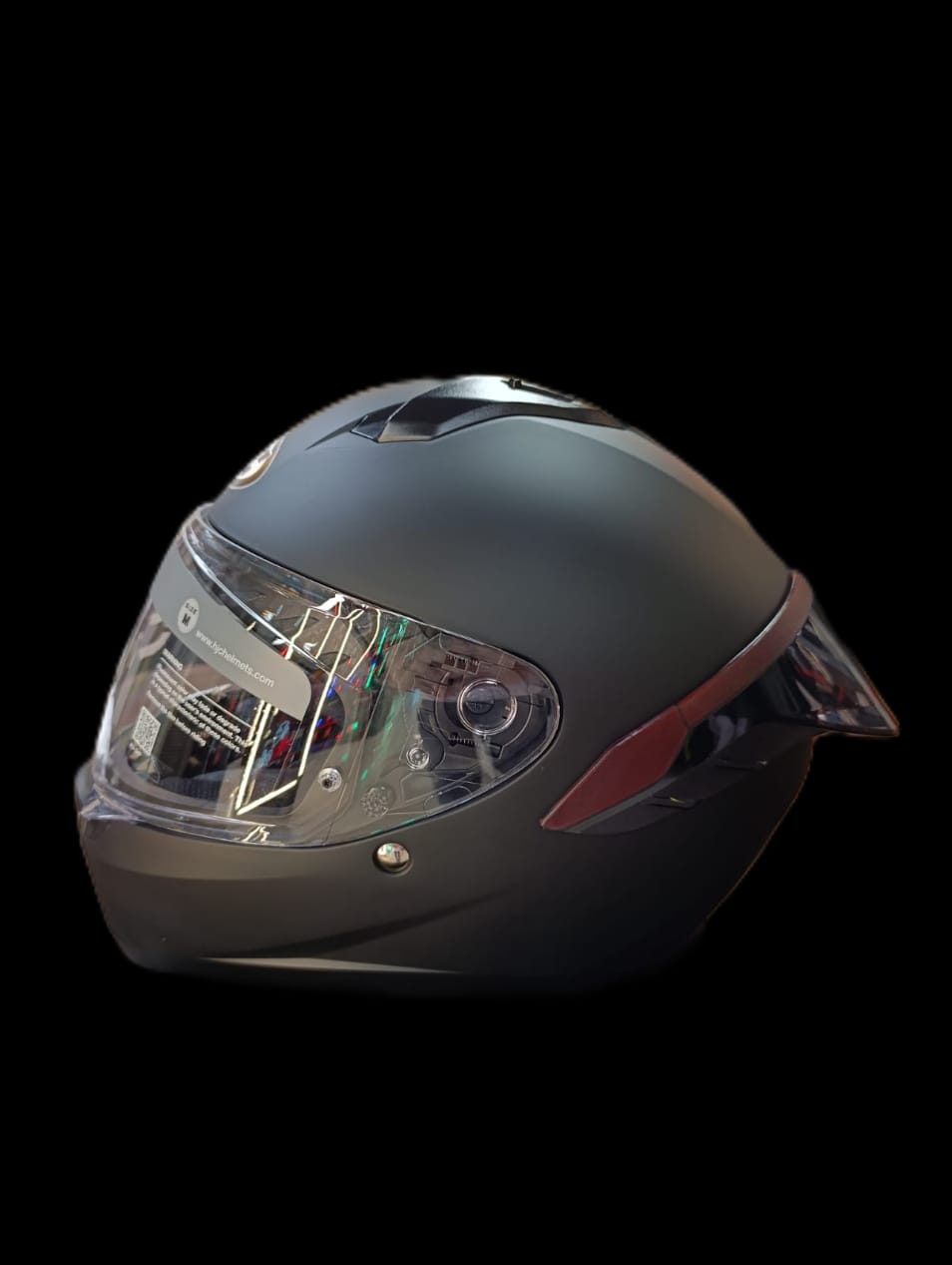 CASCO HJC C10 NEGRO MATE + SPOILER TRASERO (ALERON) + PINLOCK