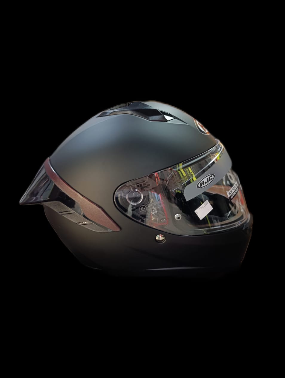 CASCO HJC C10 NEGRO MATE + SPOILER TRASERO (ALERON) + PINLOCK