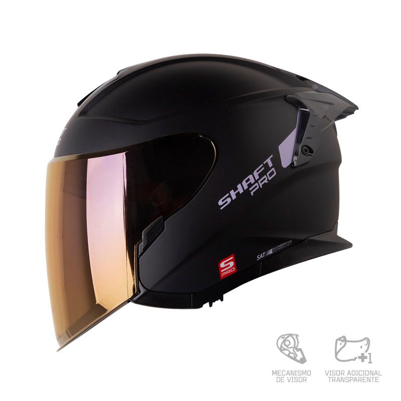 CASCO ABIERTO SHAFT PRO SERIES 240DV SOLID NEGRO MORADO CLARO