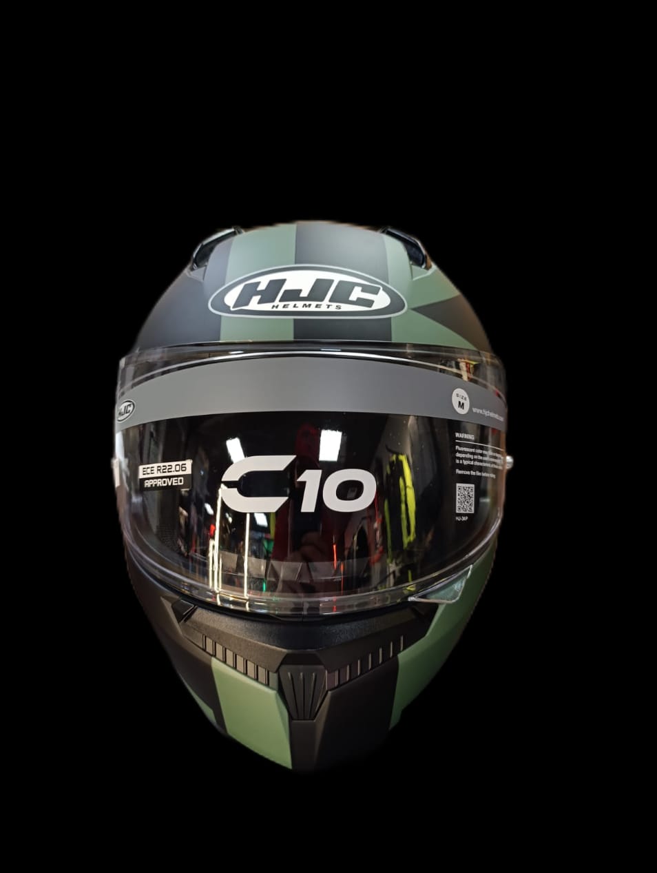 CASCO HJC C10 TEZ MC4SF + SPOILER TRASERO (ALERON)+ PINLOCK