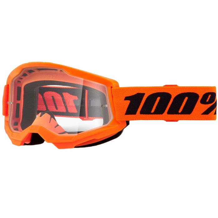 GOGGLES 100% STRATA 2 NARANJA LENTE TRANSPARENTE