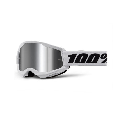 GOGGLES 100% STRATA 2 BLANCA LENTE SILVER ESPEJO