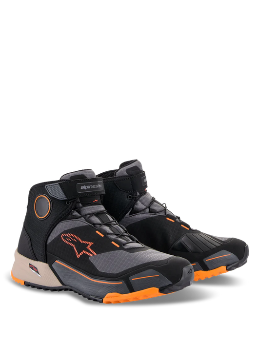 BOTAS ALPINESTARS CR-X DRYSTAR IMPERMEABLES NEGRO GRIS NARANJA