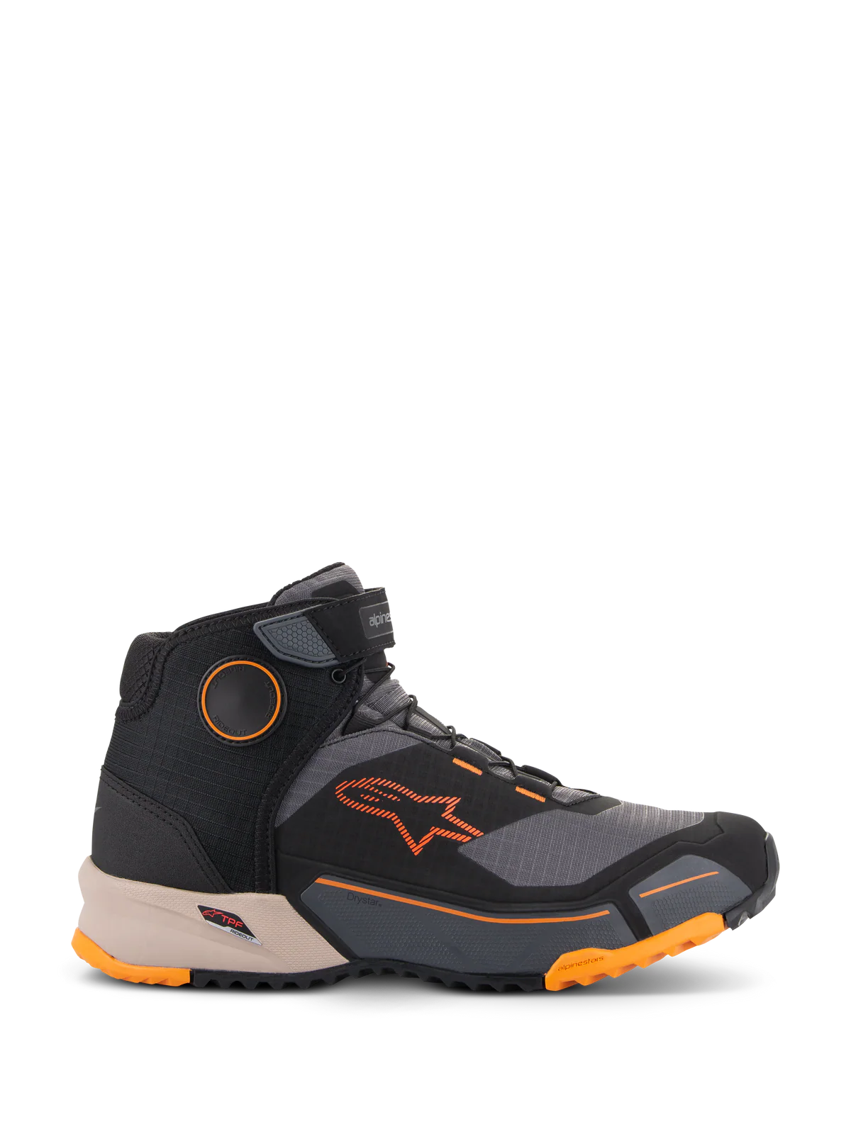 BOTAS ALPINESTARS CR-X DRYSTAR IMPERMEABLES NEGRO GRIS NARANJA