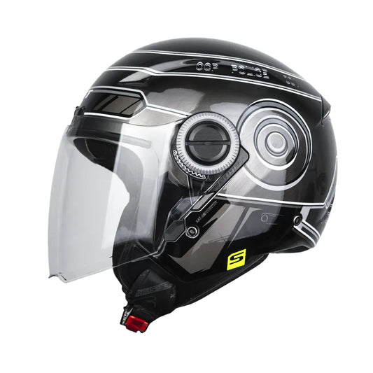 CASCO ABIERTO SHAFT 212 SOLID GRIS METALIZADO ROBOCOP
