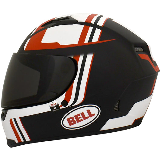 CASCO BELL QUALIFIER TORQUE NEGRO ROJO VISOR ANTIEMPAÑANTE TRANSPARENTE