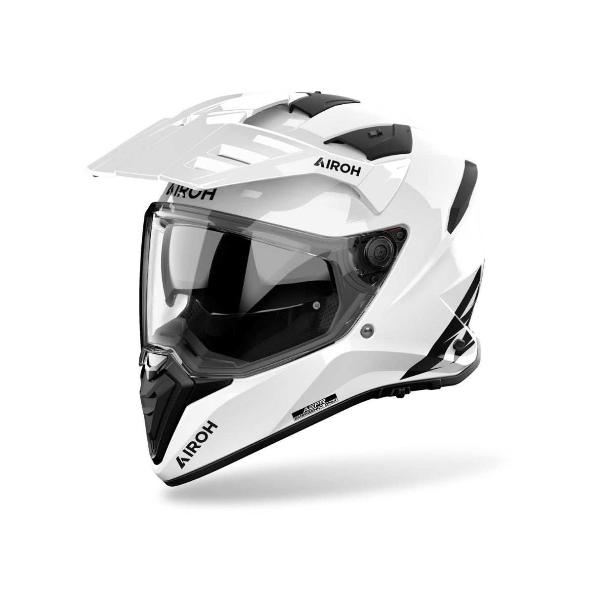CASCO DUAL MULTIPROPOSITO AIROH BANDIT BLANCO BRILLANTE