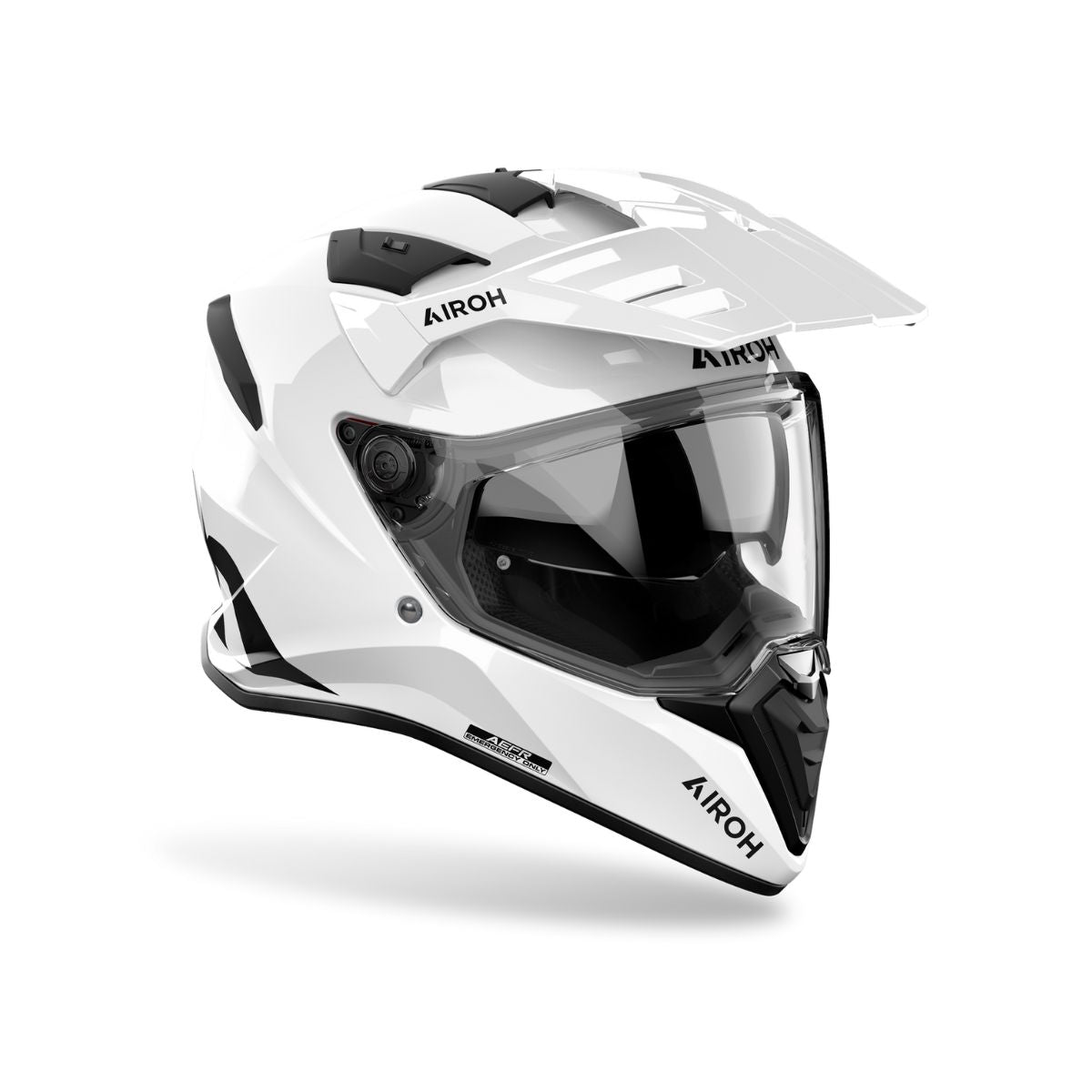 CASCO DUAL MULTIPROPOSITO AIROH BANDIT BLANCO BRILLANTE
