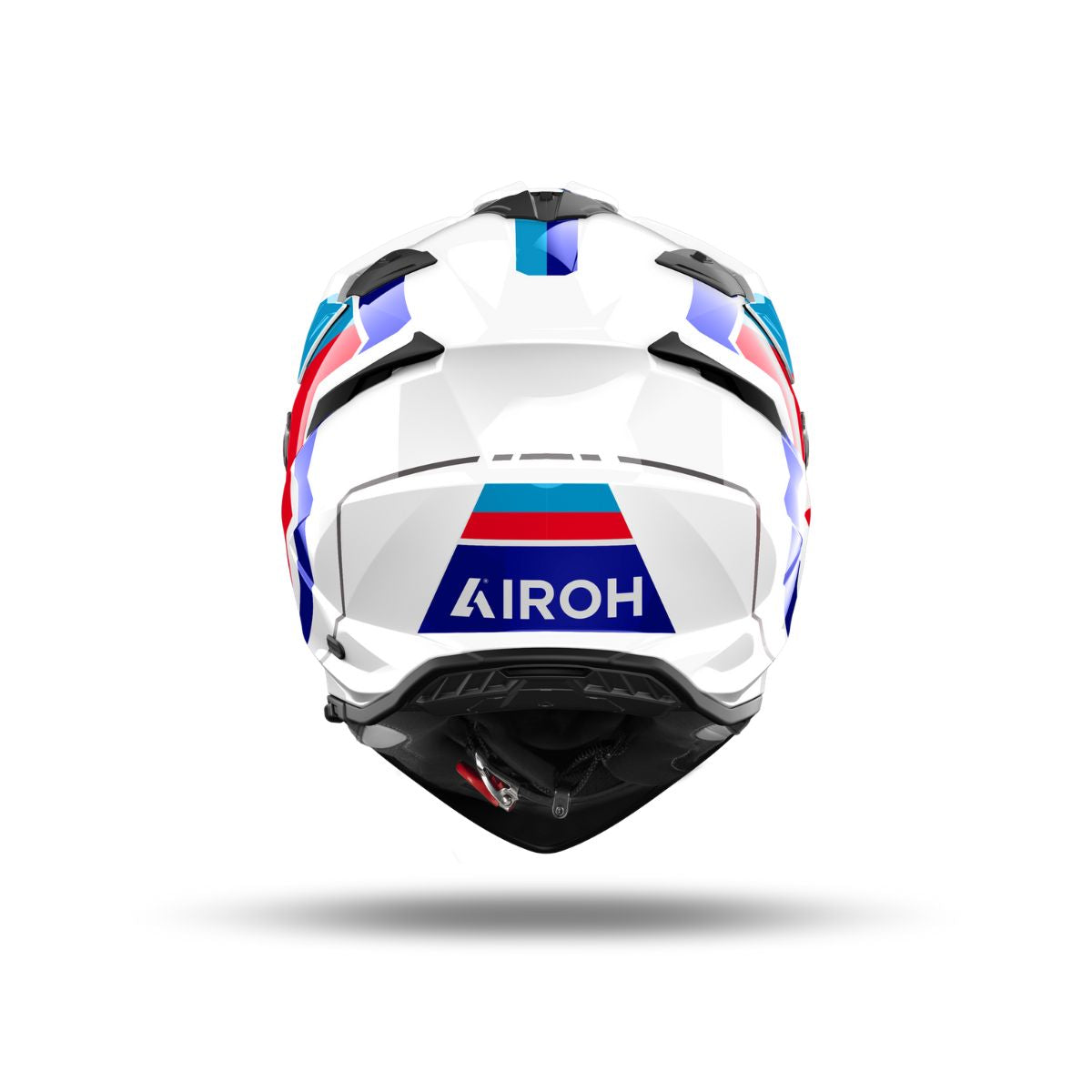 CASCO DUAL MULTIPROPOSITO AIROH BANDIT HORN BLANCO BRILLO