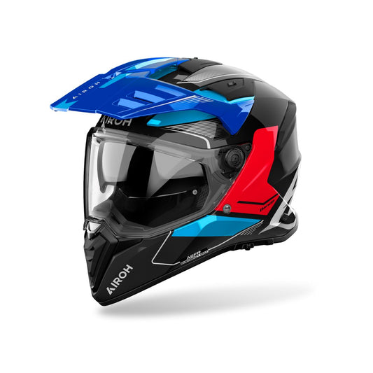 CASCO DUAL MULTIPROPOSITO AIROH BANDIT TUNE AZUL ROJO