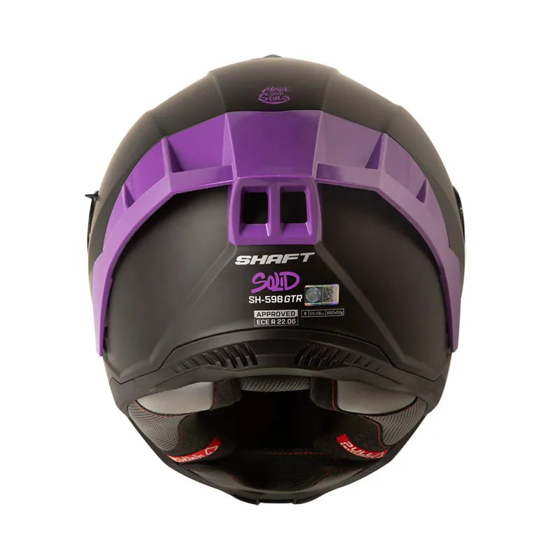 CASCO INTEGRAL 598 GTR NEGRO MATE MORADO