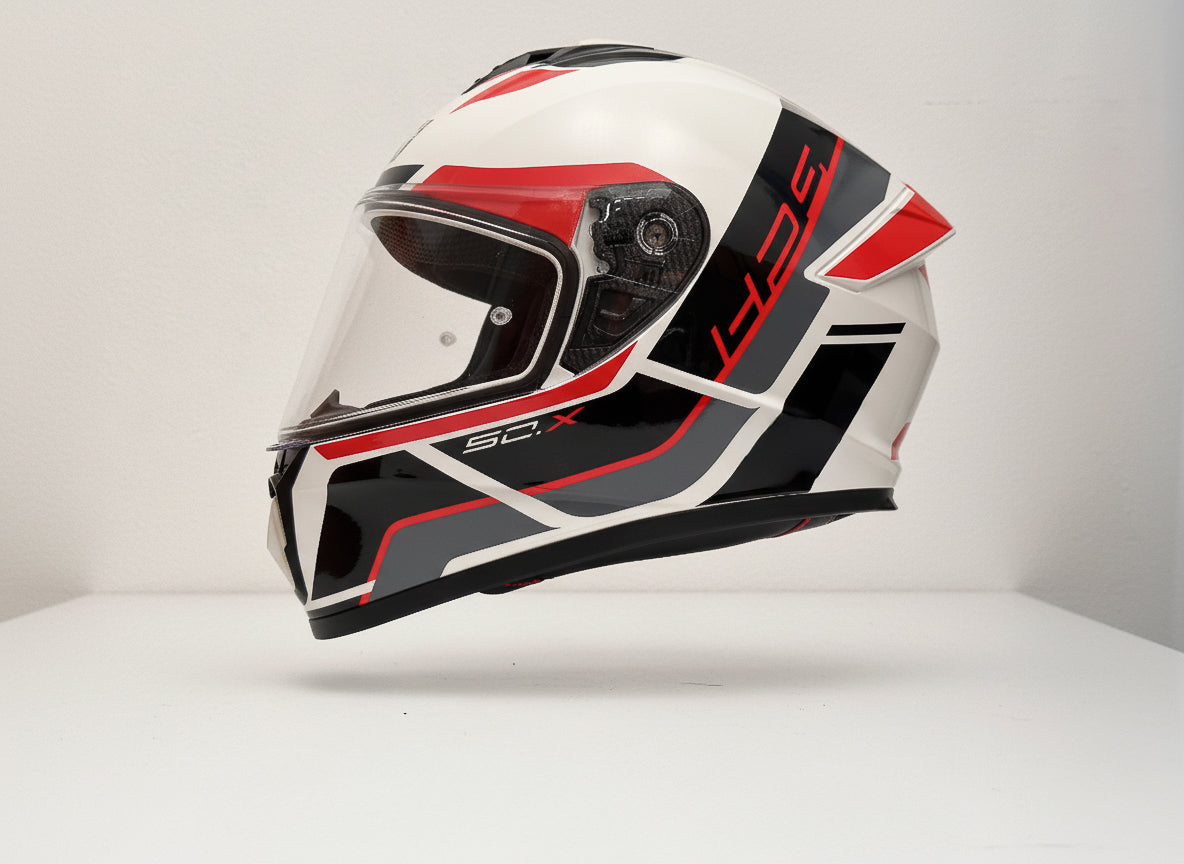 CASCO INTEGRAL GIVI H50X BLANCO NEGRO GRIS ROJO BRILLANTE