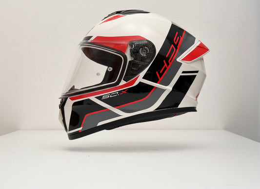 CASCO INTEGRAL GIVI H50X BLANCO NEGRO GRIS ROJO BRILLANTE